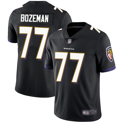 Baltimore Ravens Limited Black Men Bradley Bozeman Alternate Jersey NFL Football 77 Vapor Untouchable